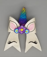 Unicorn Cheer Bow  - large